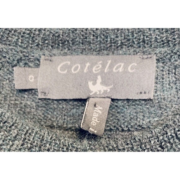Cotelac Alpaca Pullover Green Preppy Casual Ladies Women’s Knit Sweater Size 0 - Picture 4 of 11